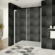 68-70&quot;Wx72&quot;H Pivot Shower Door ULTRA-G Chrome by LessCare - £718.64 GBP