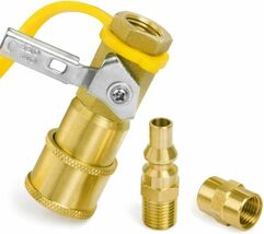 1/4&quot; RV Gas Propane Quick Connect Fittings Shut-off Valve for Camp Stove... - $22.89