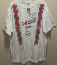 $95 Jim Stafford Signed Vintage Branson Love Big Spenders White T-Shirt XL New - £38.86 GBP