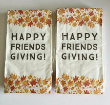 Thanksgiving Happy Friends Giving Paper Napkins Guest Towels 3 Pk 20 CT Each - £19.48 GBP