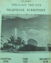 1964 Nike Missile Kwajalein US Army Base Phone Directory Test Site - $117.86