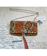 Zadig &amp; Voltaire Nano Rock Snake Embossed Leather Crossbody Bag Clutch N... - $222.74