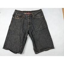 Rocawear Mens Denim Jean Shorts Size 36 Black - $29.68