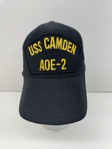 USS CAMDEN AOE-2 Hat Cap Navy Blue Adult Snapback - USN - - £15.62 GBP