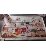 Vintage Doodle Art Poster Christmas Candy Factory 20x34 Nicely Partially... - $37.17