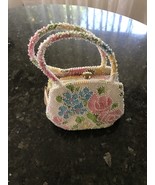 Vintage - &quot;WALBORG&quot; - BEADED Handbag - White with Pastel Flowers -New Wi... - $2,254.98 MXN