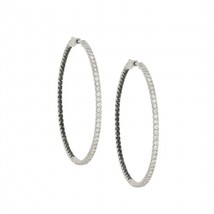 Diana M Jewels 2.55 cts diamond 2" hoop earrings size One Size - €1.900,33 EUR