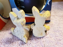 2 Miniature Rabbit Figurines, One is a Bear Dressed as an Easter bunny FS - £7.78 GBP