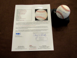 Hank Aaron Al Downing Hr 715 Braves Dodgers Hof Signed Auto Onl Baseball Jsa Loa - £557.35 GBP