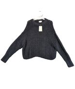 NWT Universal Thread Black Fuzzy Open Chunky Knit Sweater Women&#39;s XL Ted... - $30.80 CAD