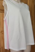 Vintage Tail Pullover Sleeveless Top Women&#39;s Size Large 100% Cotton Whit... - £7.99 GBP