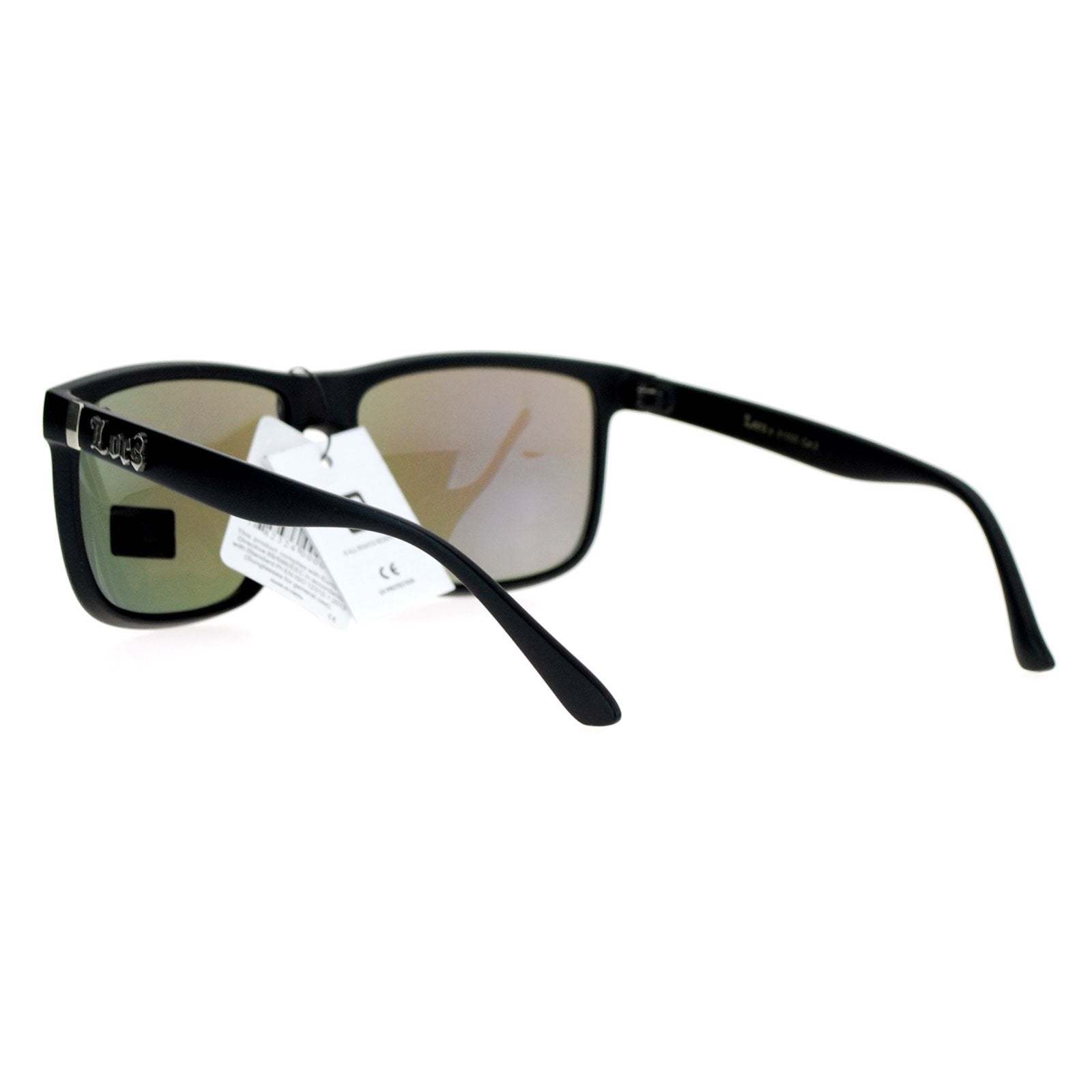 Locs Mirror Lens Gangster Oversized Rectangular Wayfarer Sunglasses Teal Revo - $7.90