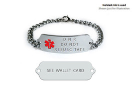 Dnr Do Not Resuscitate Medical Alert Id Bracelet. Free Medical Emergency Card - £23.97 GBP