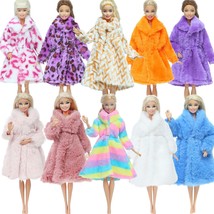 For Barbie Doll Long Sleeve Soft Fur Coat Winter Wear 1/6 Doll  Accessor... - $9.82+