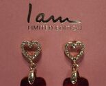 I Am Limited Edition Valentine Love Earrings Gold/Red 1 Pair - $13.85