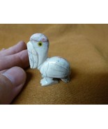 (Y-BIR-PE-12) WHITE PELICAN carving Figurine soapstone Peru I love pelicans - £6.75 GBP