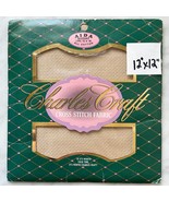 Charles Craft 14 Count Aida Cross Stitch Fabric 100% Cotton Beige 12&quot; x 12&quot; - $73.83 MXN