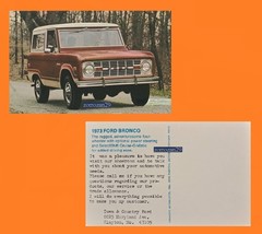 1973 Ford Bronco Vintage Original Farbe Postkarte – Usa – Tolles Original!! - £6.80 GBP