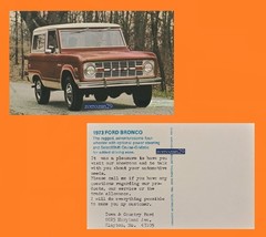 1973 Ford Bronco Vintage Original Farbe Postkarte – Usa – Tolles Original!! - $8.65