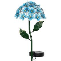 Solar Hydrangea Stake Metal Led Flower Lamp Garden Decorative Night Lamp - £23.14 GBP