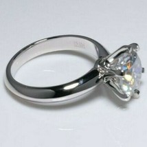 3Ct Moissanite Engagement Ring 14K White Gold Plated Silver Tests Positive - £65.47 GBP