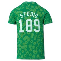 Studio 189 Men&#39;s Hand Batik All Cotton Bubble Dots Tee Shirt in Green-Large - £23.95 GBP