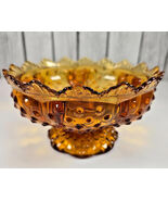 Fenton Hobnail Vintage Glass 6&quot; Candle Bowl Colonial Amber - $545.52 MXN