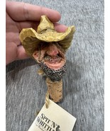Vintage Spit N Whittle Bottle Stopper Snuffy Wrangler Cowboy Cork Signed... - €17,11 EUR