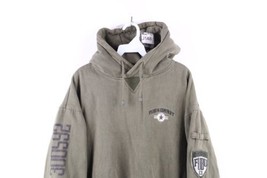 Vintage 90s FUBU Mens XL Faded Spell Out Heavyweight Hoodie Sweatshirt Green - £51.76 GBP