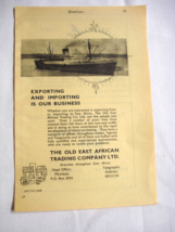 1960 Two Page Africa Ad Old East African Trading Company, Coast Cars, Bi... - $8.99