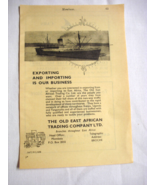 1960 Two Page Africa Ad Old East African Trading Company, Coast Cars, Bi... - $8.99