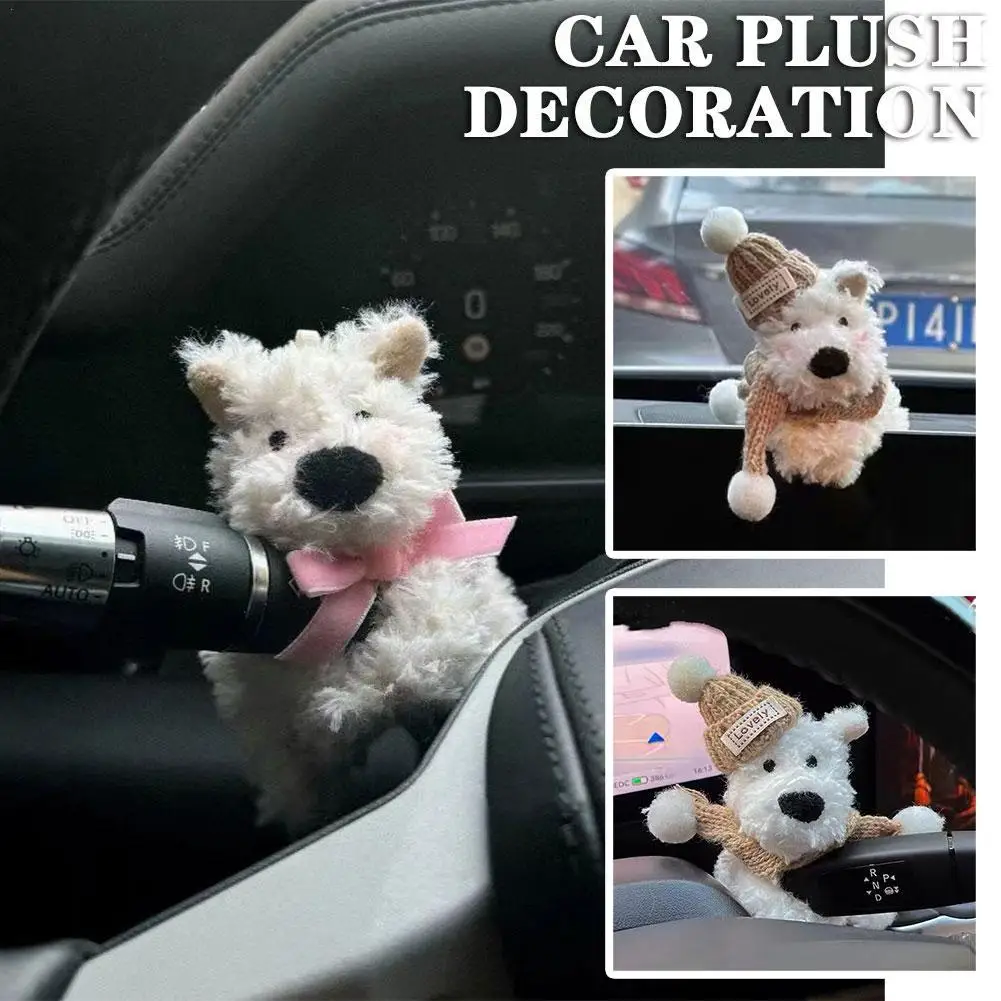 1pc Creative Cute Plush Dog Car Doll Decoration Car Wipers Turn Signal - £11.76 GBP+