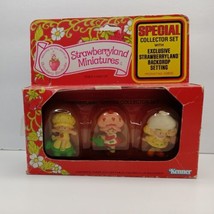 Strawberryland Miniature Strawberry Shortcake VINTAGE ULTRA RARE Garden 3 Pack  - £639.47 GBP