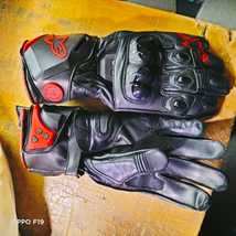 CUSTOM MEN&#39;S COWHIDE EATHER RACING GLOVES TOP QUALITY LEATHER GLOVES   - £54.81 GBP+
