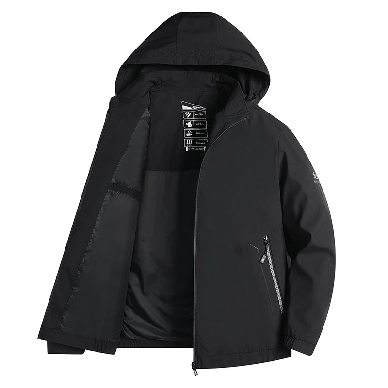 Bomber Jacket Men Fashion Casual Windbreaker Coat Outdoor Hikiong Jackets New Ho - £338.14 GBP