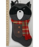Raccoon Felt Christmas Stocking Mantel Decoration Keepsake Gift - $416.90 MXN