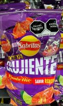 5X SABRITAS RECETA CRUJIENTE FLAMING HOT - 5 BAGS OF 41g EACH - FREE SHI... - $15.83