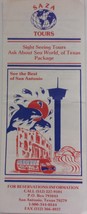 Vintage SAZA Tours Bus Schedule Brochure - $56.91 MXN