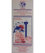 Vintage SAZA Tours Bus Schedule Brochure - $56.49 MXN