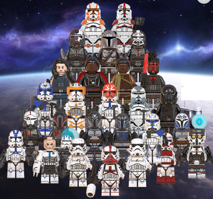 Star Wars Hunter Tech Rex Cody Jesse Echo Bo Katan Darth Maul Custom Minifigures