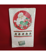 Christmas Santa PAPER Tablecloth Cover 54&quot; x 88&quot; NOS Vintage Beach Products - $30.36 CAD