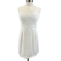 NEW American Eagle Womens 12 Lace Structured Bodycon Dress Cream Cocktail  - £23.25 GBP
