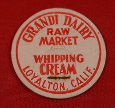 Vintage Grandi Dairy Milk Loyalton California Bottiglia Tappo - $22.77