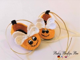 Baby booties Bee * Girl crochet ballerinas * baby shoes - £2.39 GBP