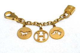 Hermes Gold Kids Skate Size Adjustable Olga Bag Charm Charm Charm Cadena - £2,923.47 GBP