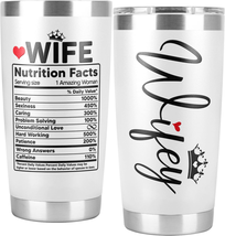 Gifts for Wife from Husband- Gifts for Her, Wifey Tumbler Cup 20 Oz Anni... - £14.06 GBP