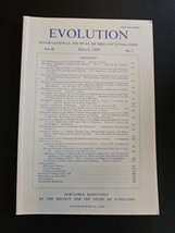 International Journal of Organic Evolution March 1989 Vol 43 No 2 Pg 245-484 - £23.25 GBP