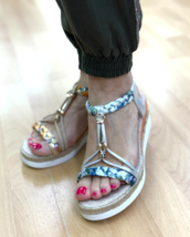 Henry Ferrera Samantha Slip On Mid Wedge Espedrille Sandals Choose Sz/Color - $1,164.17 MXN
