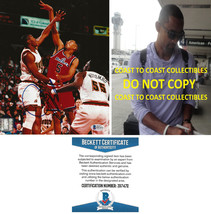 Juwan Howard signed Washington Bullets basketball 8x10 photo proof Becke... - $98.99