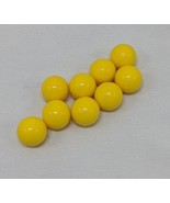 Set Of (9) Yellow Board Game Plastic Ball Marble Pieces - $186.85 MXN